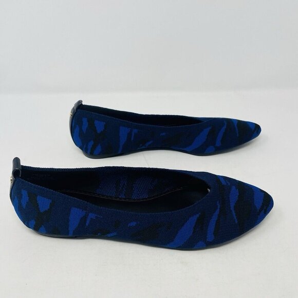 Journee Collection Womens Size 7 Comfort Foam Karise Knit Ballet Flats in Blue - Picture 4 of 9
